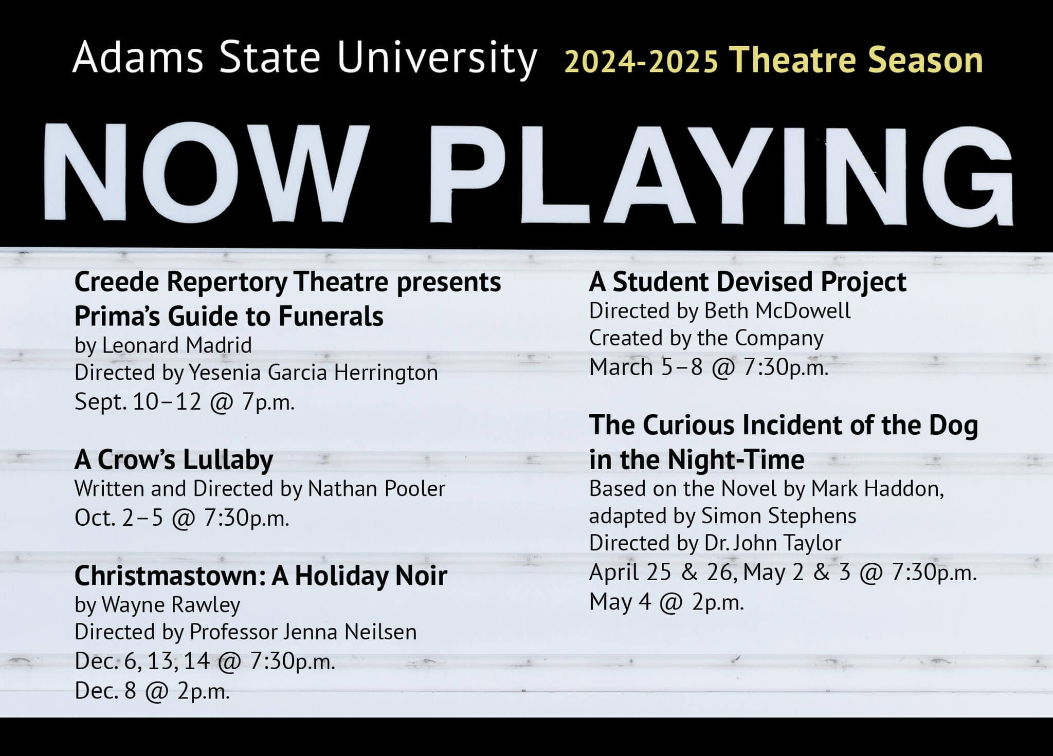 ASU Theatre Presents: A Student Devised Project